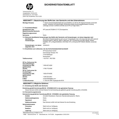 Lasertoner Nr.89X schwarz HP CF289X