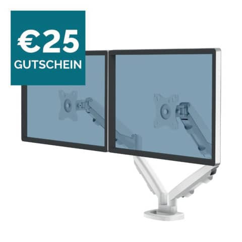 Bildschirmschwenkarm doppelt weiß FELLOWES FW9683501 Eppa ESI Series