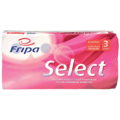 Toilettenpapier 3-lag. 8RL weiß FRIPA 1030806 Select