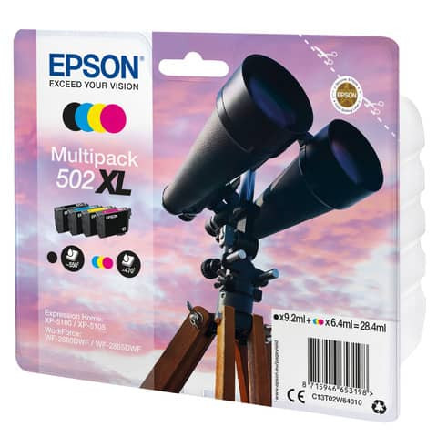 Multipack Nr.502XL sw,c,m,y EPSON C13T02W64010