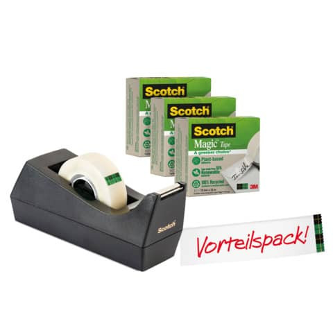 Tischabroller greenerChoice schw SCOTCH 900C38G3 +3Rl Magic