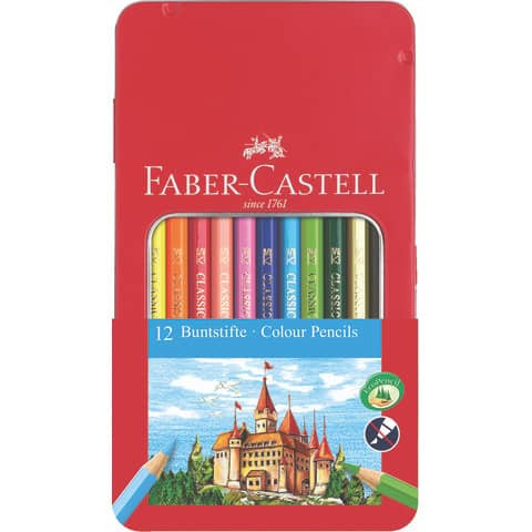 Farbstifte 12ST hexagonal sortiert FABER CASTELL 115801