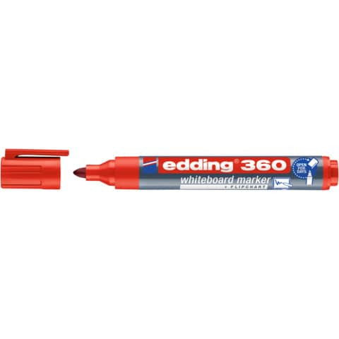 Boardmarker 1,5 - 3mm rot EDDING 4-360002 cap off