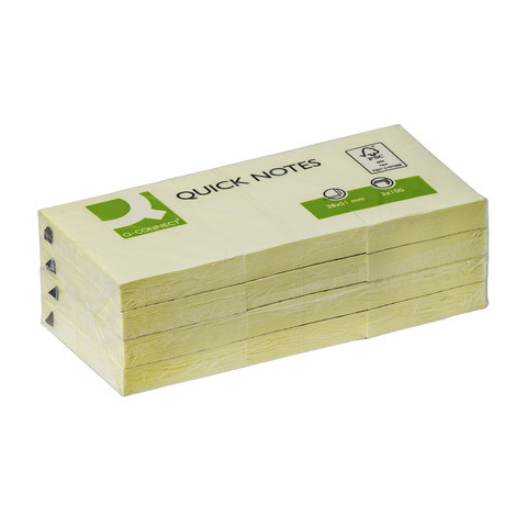 Haftnotizblock 38x51mm gelb Q-CONNECT KF10500 100BL