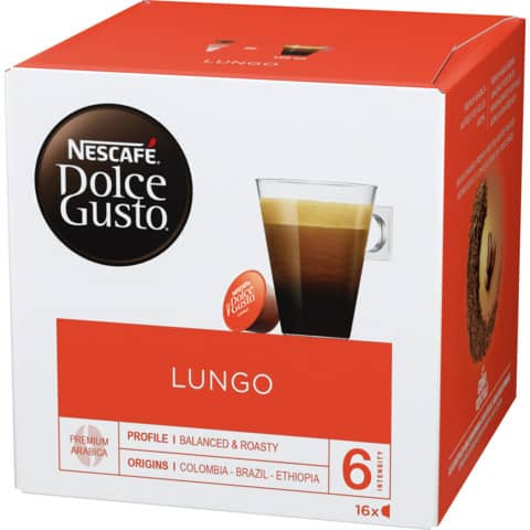 Kaffeekapseln Dolce Gusto Lungo NESCAFE 534967 16St