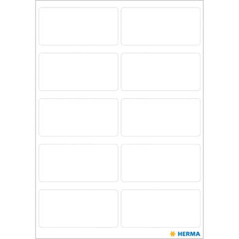 Vielzwecketiketten 19x40 mm weiß HERMA 3738 70 Stück permanent haftend