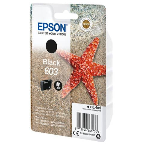 Inkjetpatrone Nr.603 schwarz EPSON C13T03U14010