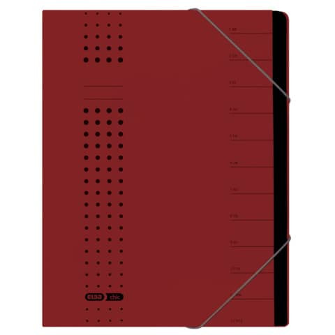 Ordnungsmappe Chic A4 12 Fächer bordeaux ELBA 400001990 42496BX