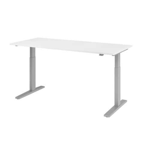 Schreibtisch elektr.höhenv. weiß/silber HAMMERBACHER VXMKA19/W/S 180x80cm