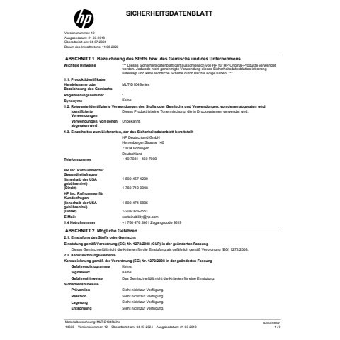 Lasertoner MLT-D1042S schwarz HP SU737A