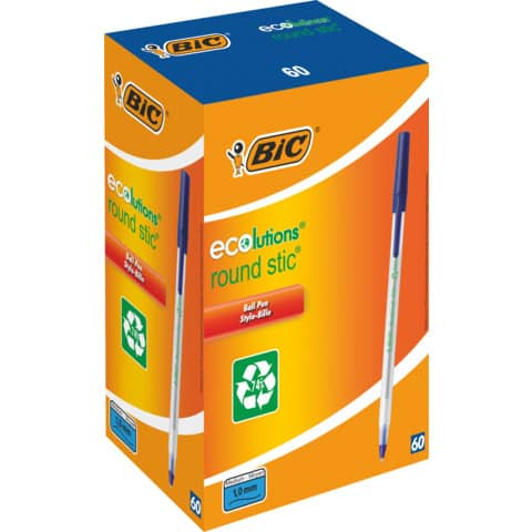 Kugelschreiber Round Stic blau BIC 893240 Ecolutions