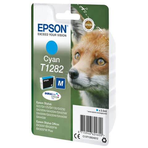 Inkjetpatrone T1282 cyan EPSON C13T12824012 3,5ml