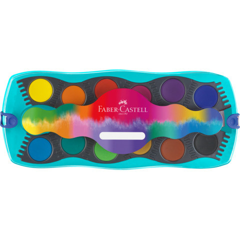 Farbkasten 12ST Connector türkis FABER CASTELL 125003