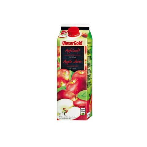 Apfelsaft klar 100% 8 x 1,0L WESERGOLD 32801