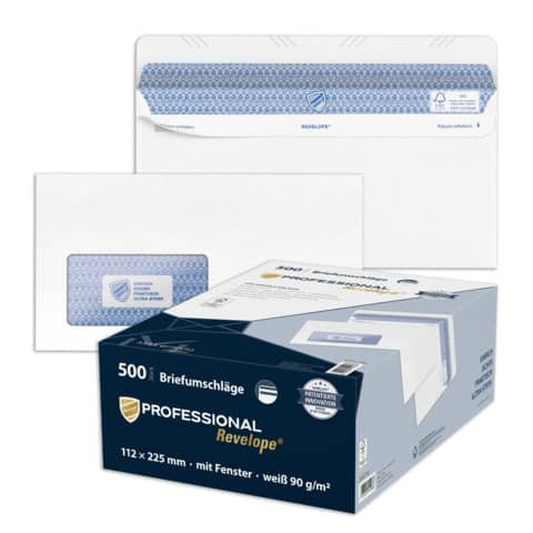 Briefhülle 112x225mm 500ST weiß PROFESSIONAL 30051798