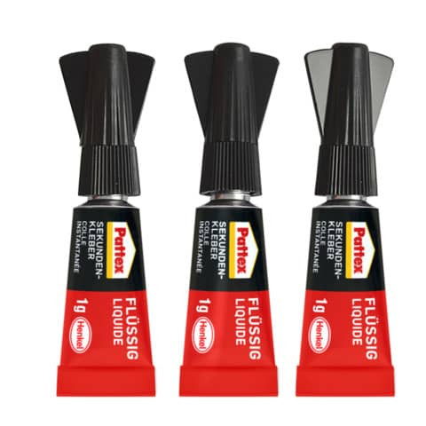 Sekundenkleber Pattex 3x1g HENKEL 9H PSMT3 Mini-Trio