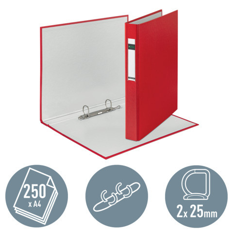 Schulordner Maxi A4 rot LEITZ 4210-00-25 25mm 2Ringe