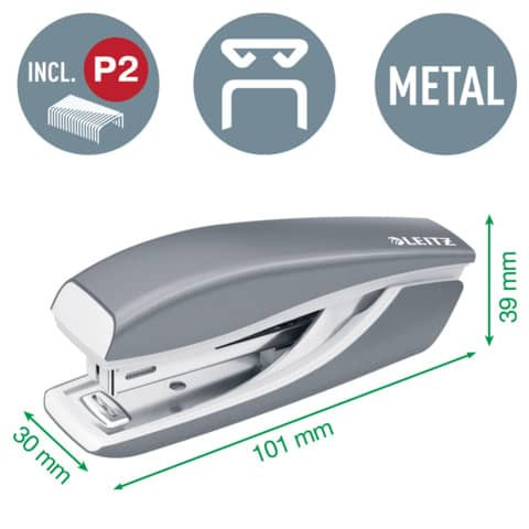 Locher + Hefter WOW metallic schwarz LEITZ 5561-20-95 NeXXt