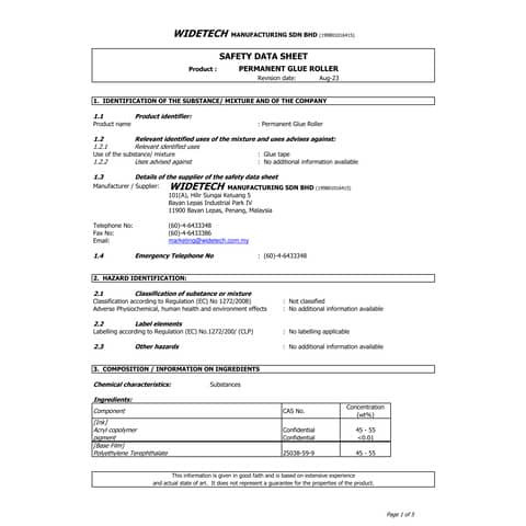 Kleberoller permanent Einweg tr.-blau Q-CONNECT KF10946 6,5mmx8,5m