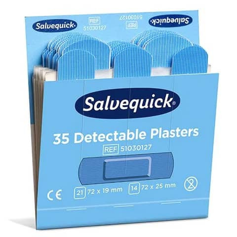 Pflaster-Strips 6x35St blau SALVEQUICK 51030127 wasserabweisend