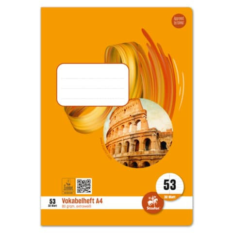 Vokabelheft A4 32Bl.Lin53 STAUFEN STYLE 040432053 1Mittelstr.80g