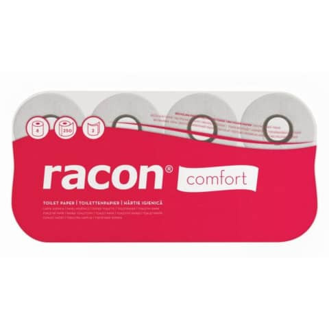 Toilettenpapier comfort 250BL 8x8Rollen RACON 090873-1/091078-03 2-lagig