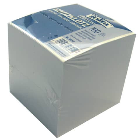 Zettelklotz 700BL weiß FOLIA 8912 geleimt 9x9x9cm