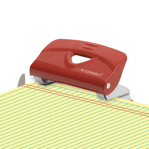 Locher Metall 10 Blatt rot/grau Q-CONNECT KF14216