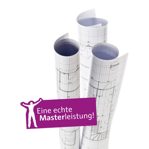 Plotterpapier 914mmx50m 80g 4Rl weiß MASTERJET LCI-MC80R914-50VE4