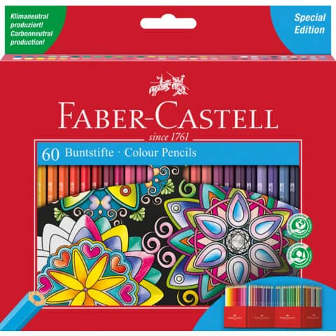 Farbstiftetui Castle 60ST Promo sort. FABER CASTELL 111260