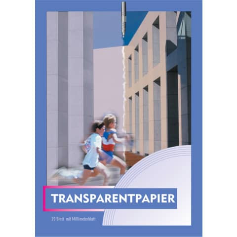 Transparentpapierblock A3 20BL PVP 2613 70g mit Millimeterblatt