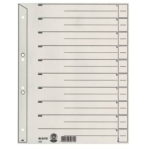 Trennblatt geöst A4 grau LEITZ 1654-00-85 100ST