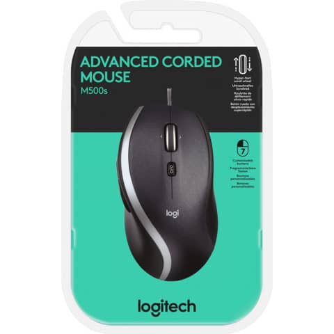Maus M500S USB Laser schwarz LOGITECH 910-005784