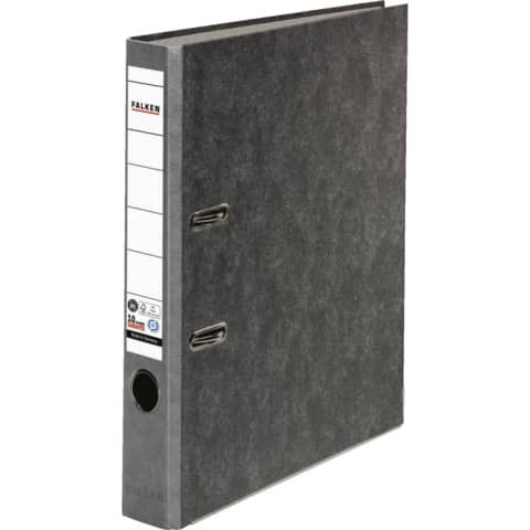 Ordner Wolkenmarmor A4 5cm sw/grau FALKEN 10311686 Recycling