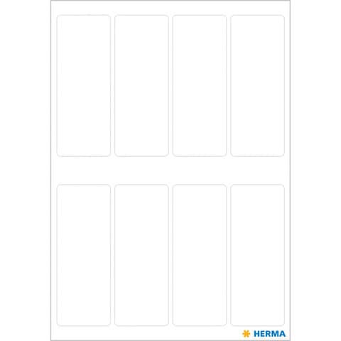 Etiketten 19x50 mm weiß 56 Stück HERMA 3749 permanent haftend