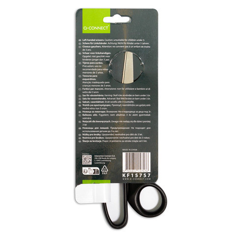 Universalschere 21cm links Griff schwarz Q-CONNECT KF15757