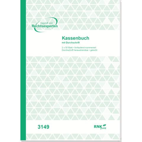 Kassenbuch A4 2x50BL RNK 3149