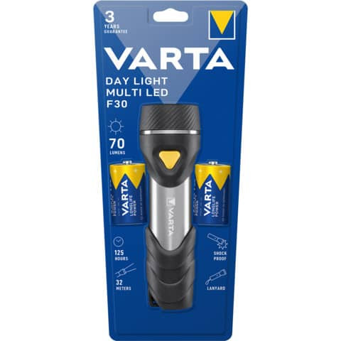 Taschenlampe LED Multi F30 schw/silber VARTA 17612 101 421 Day Light