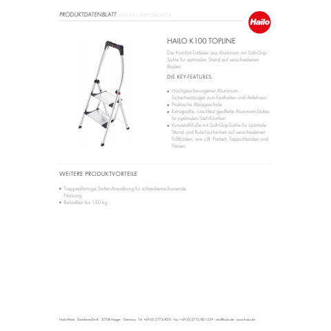Klapptritt LivingStep - 2 Stufen HAILO 4302-301