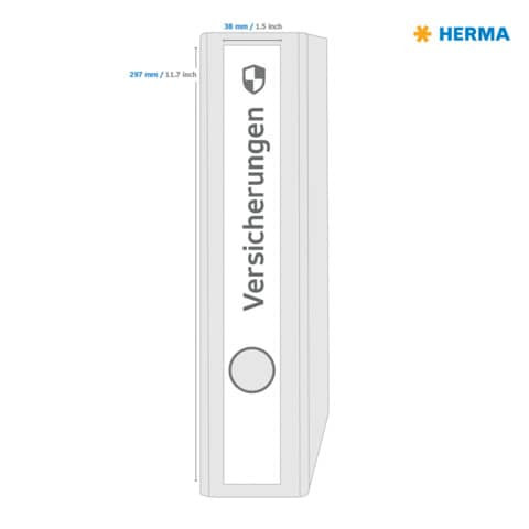 Ordneretikett 38x297mm weiß 125 Stück HERMA 5130 schmal/lang permanent haftend