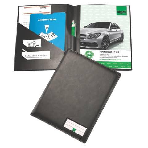 Formularbucheinband A5h schw. SIGEL EF510 matt m.Einsteckt.