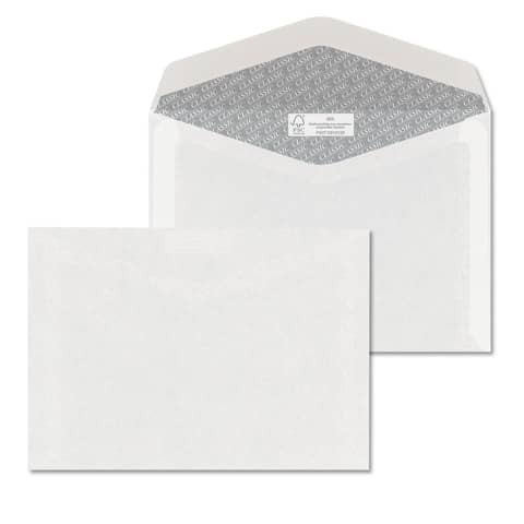 Briefhülle C6 gum. 72g weiß 30002353 25ST m. Innendruck