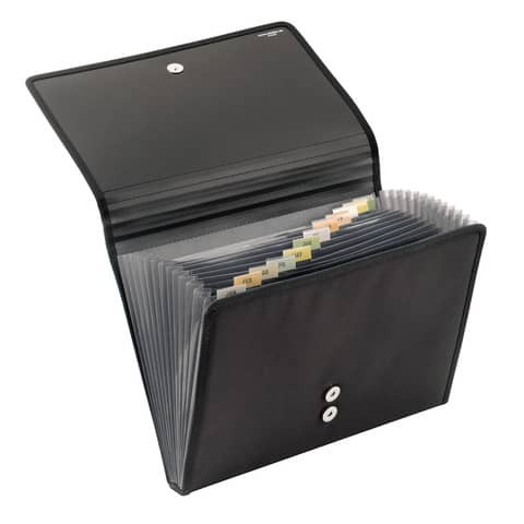 Fächermappe A4 Office schwarz VELOFLEX 4445 880 Textil