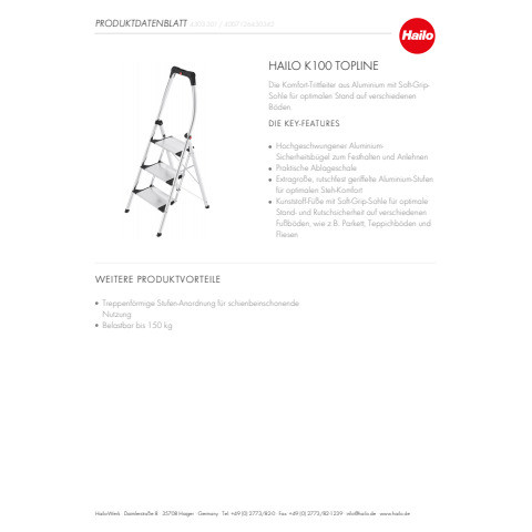 Klapptritt LivingStep - 3 Stufen HAILO 4303-301