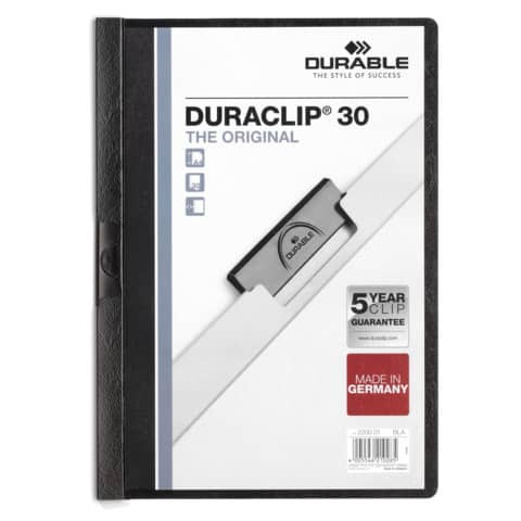 Klemmmappe Duraclip A4 schwarz DURABLE 2200 01 30BL