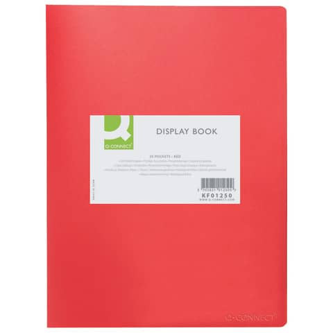 Sichtmappe A4 rot Q-CONNECT KF01250 20 Hüllen