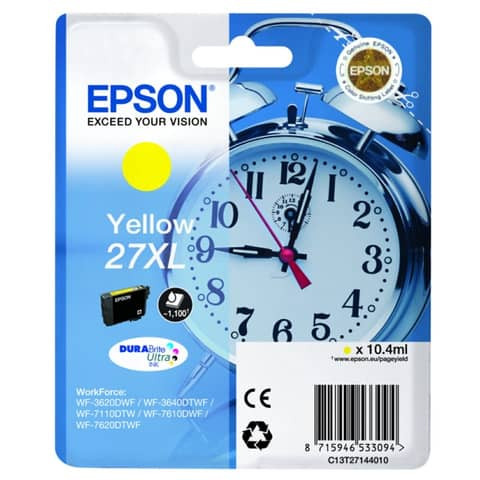 Original Epson Tintenpatrone gelb High-Capacity (C13T27144012,27XL,T27144012)