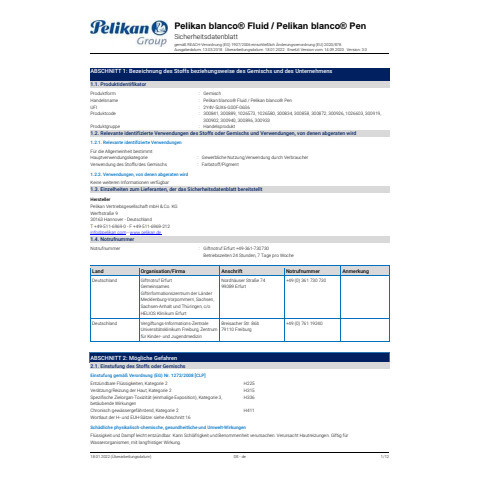 Korrekturflüssigkeit blanco Fluid PELIKAN 300001129 300841 20 ml