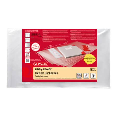Buchschoner 5ST 540x335mm transparent HERLITZ 100814383 50014750 easy cover