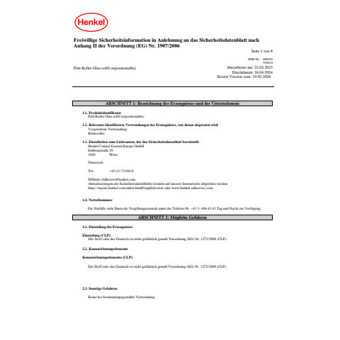 Kleberoller-Nachf. Pritt ablösbar HENKEL 9H ZRXNH